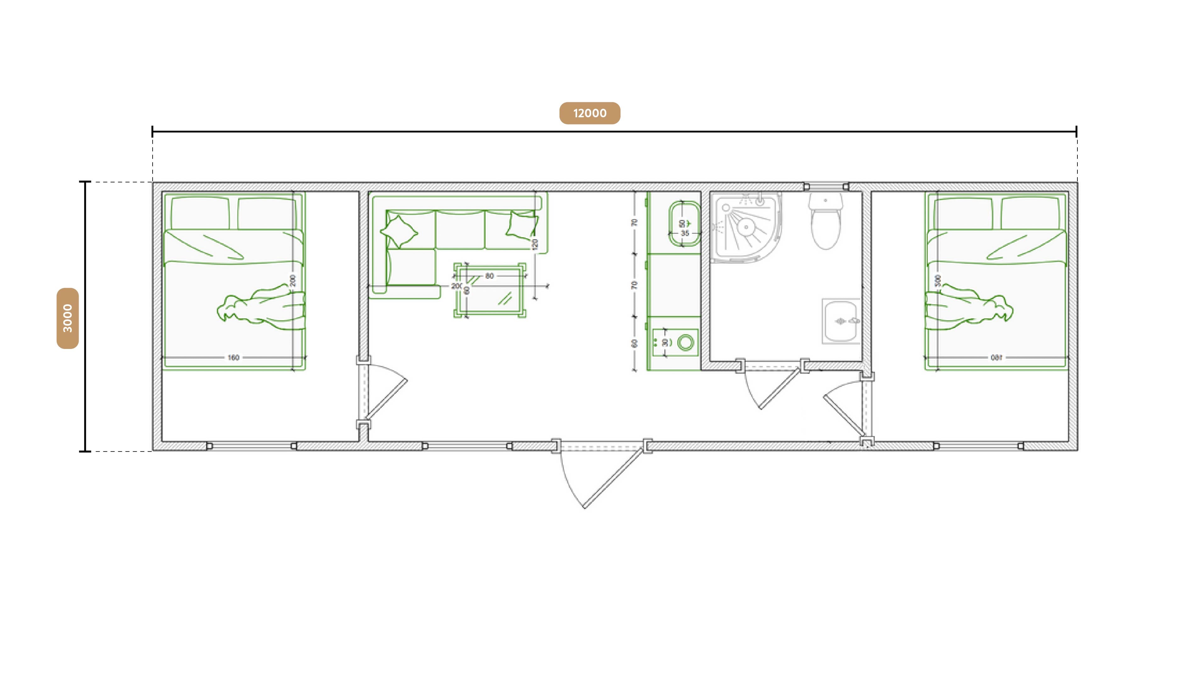 Plan 36m2